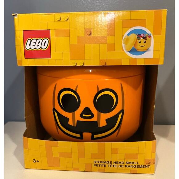 NIB Lego Halloween Pumpkin Storage Head - Small - Picture 2 of 5
